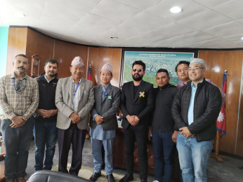 काठमाडौंका मेयर शाह र धरानका मेयर साम्पाङबीच भेटवार्ता